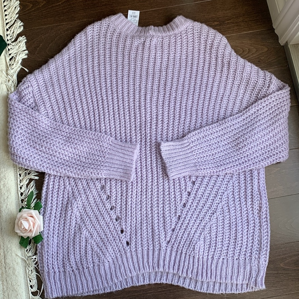 American Eagle Lilac Knit Pullover Sweater - Picture 10 of 12